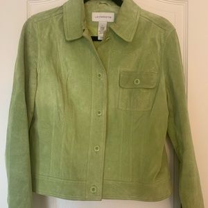 Liz Claiborne light green suede jacket, size medium